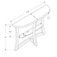 HomeRoots 47" Half Moon Three Leg Console Table With Storage in Espresso Finish