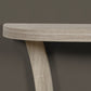 HomeRoots 47" Half Moon Three Leg Console Table With Storage in Taupe Finish