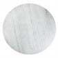 HomeRoots 47" White Marble Round Pedestal Dining Table With Gold Base Finish