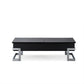 HomeRoots 47' x 20' x 14-24' Black And Chrome Particle Board Coffee Table