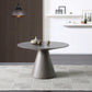 HomeRoots 47 x 47 x 30 Gray Oak Veneer Dining Table
