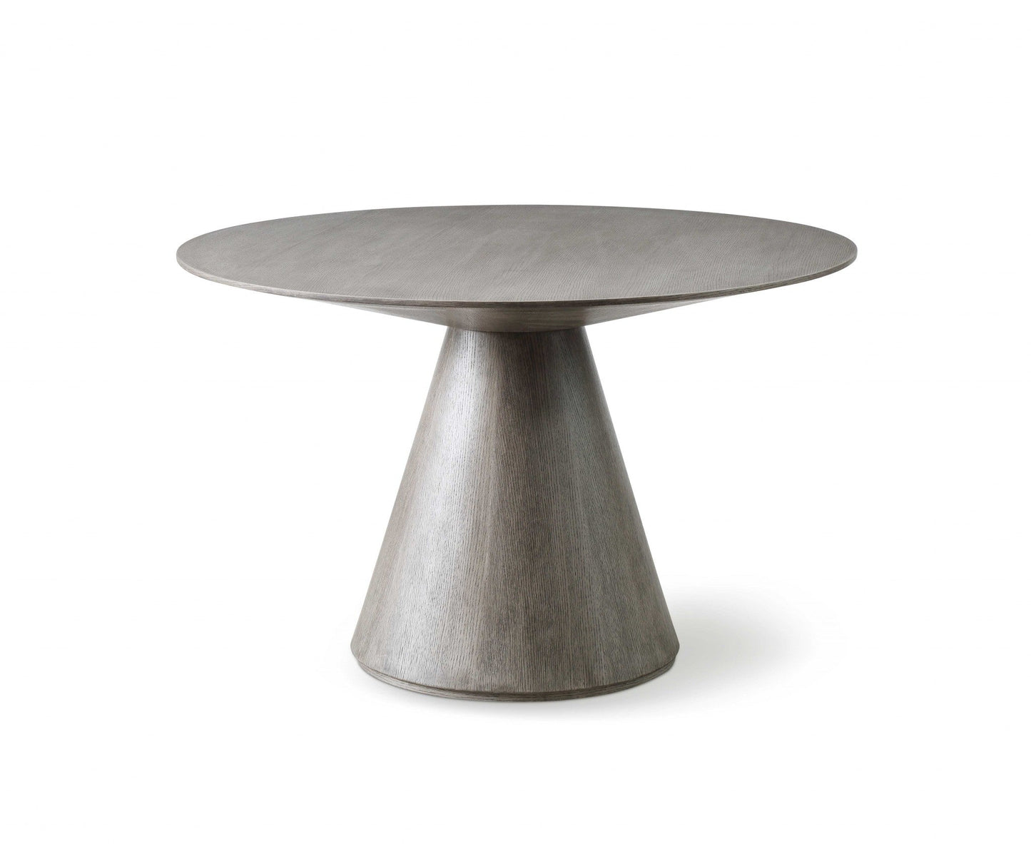 HomeRoots 47 x 47 x 30 Gray Oak Veneer Dining Table