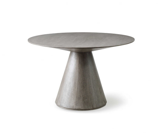 HomeRoots 47 x 47 x 30 Gray Oak Veneer Dining Table