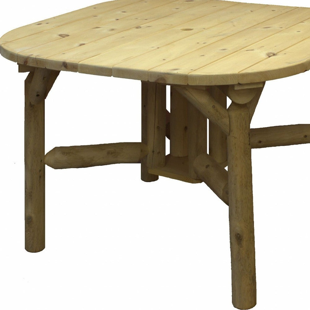 HomeRoots 47" x 47" x 30" Roundabout Table With Natural Wood Finish