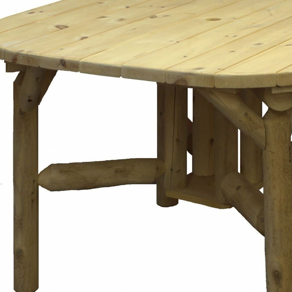 HomeRoots 47" x 47" x 30" Roundabout Table With Natural Wood Finish