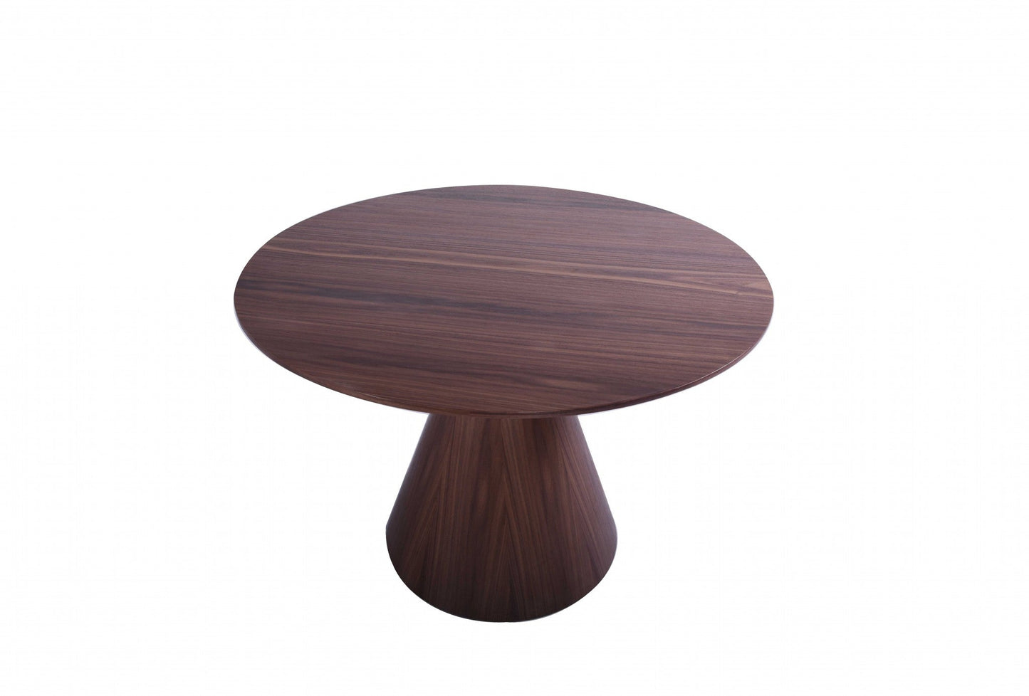 HomeRoots 47 x 47 x 30 Walnut Veneer Round Dining Table