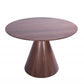 HomeRoots 47 x 47 x 30 Walnut Veneer Round Dining Table