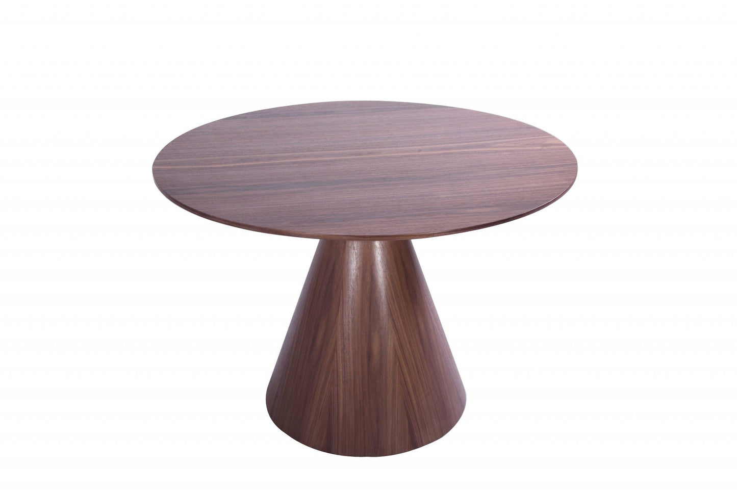 HomeRoots 47 x 47 x 30 Walnut Veneer Round Dining Table