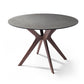 HomeRoots 47 x 47 x 30 Walnut Veneer Solid Wood Extendable Dining Table