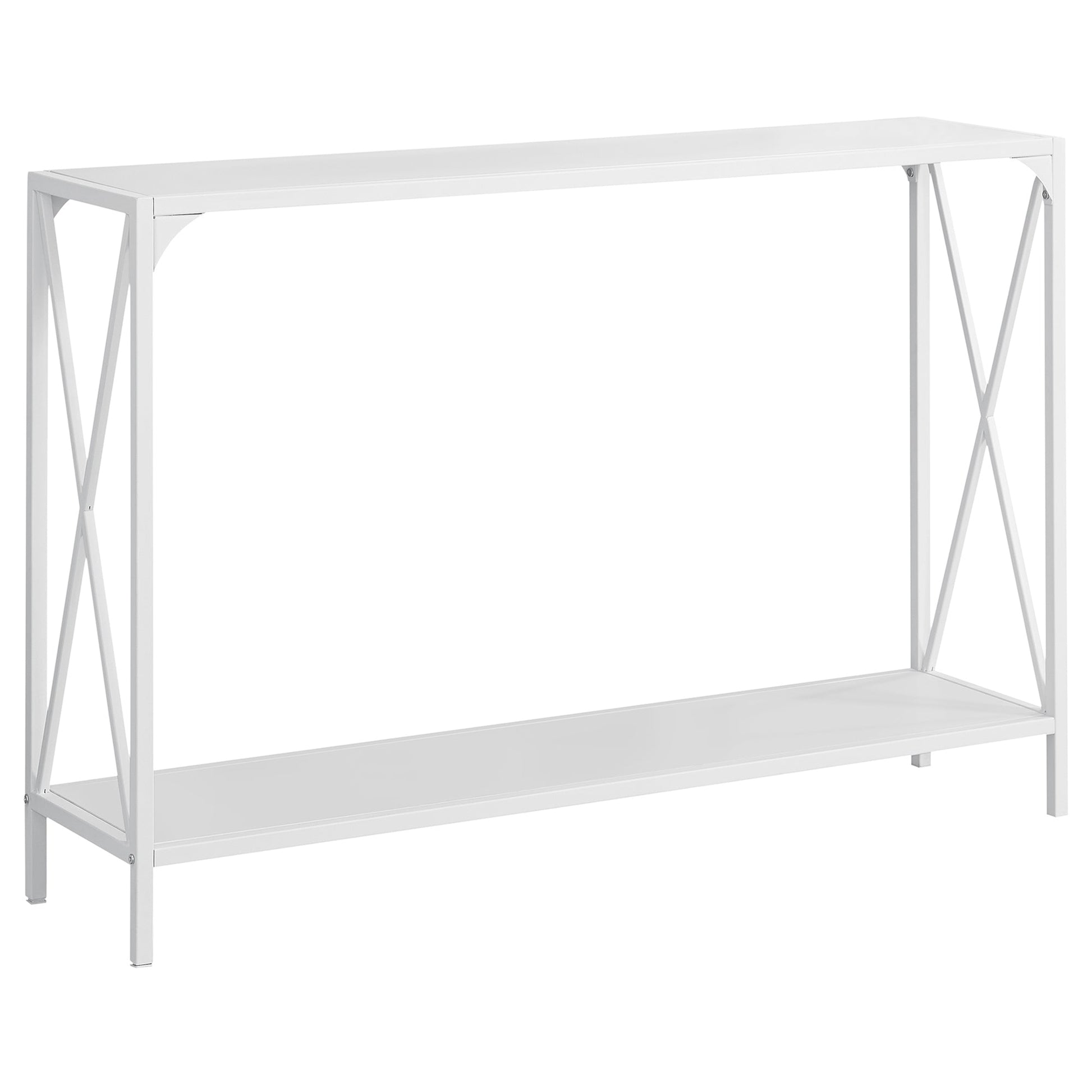 HomeRoots 48" Console Table With Storage in White Finish