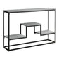 HomeRoots 48" Frame Console Table With Storage in Gray and Black Finish