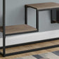 HomeRoots 48" Frame Console Table With Storage in Taupe and Black Finish