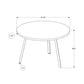 HomeRoots 48" Round Dining Room Table With Black Reclaimed Wood And Black Metal