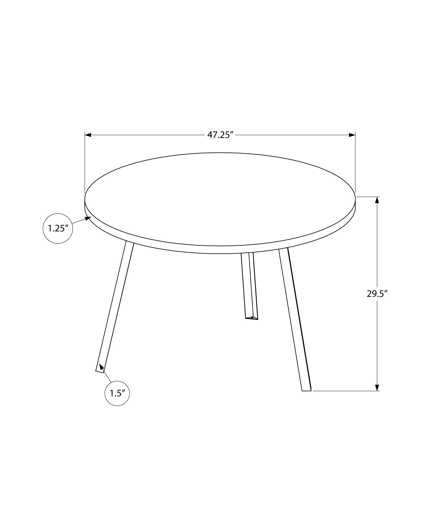 HomeRoots 48" Round Dining Room Table With Black Reclaimed Wood And Black Metal