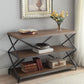 HomeRoots 48' x 18' x 30' Oak And Antique Black Sofa Table