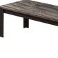 HomeRoots 48" x 24" x 18" Faux Marble And Black Pack Coffee And End Table in Set of Two