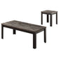 HomeRoots 48" x 24" x 18" Faux Marble And Black Pack Coffee And End Table in Set of Two