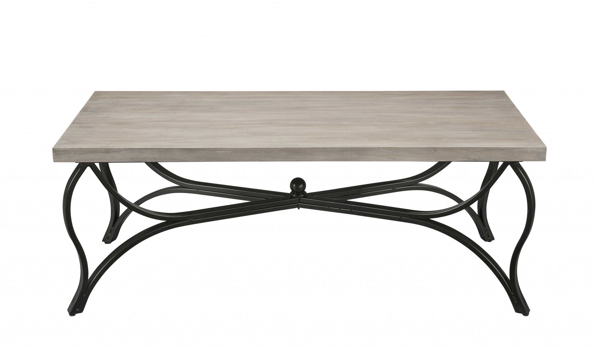 HomeRoots 48" x 24" x 19" 3-Piece Coffee And End Set With Gray Oak And Black Finish