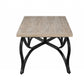 HomeRoots 48" x 24" x 19" 3-Piece Coffee And End Set With Gray Oak And Black Finish