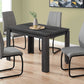 HomeRoots 48" x 32" x 30.5 " Black Reclaimed Wood-Look Dining Table