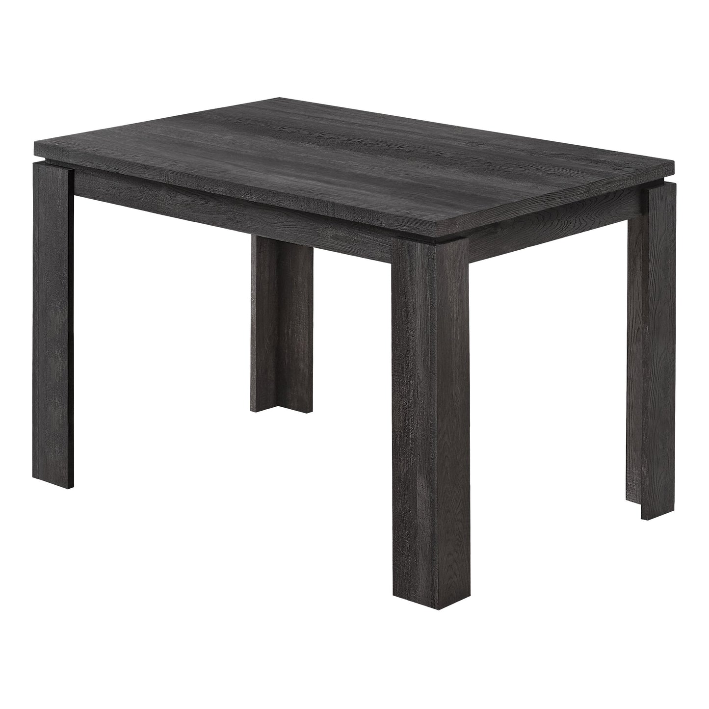 HomeRoots 48" x 32" x 30.5 " Black Reclaimed Wood-Look Dining Table