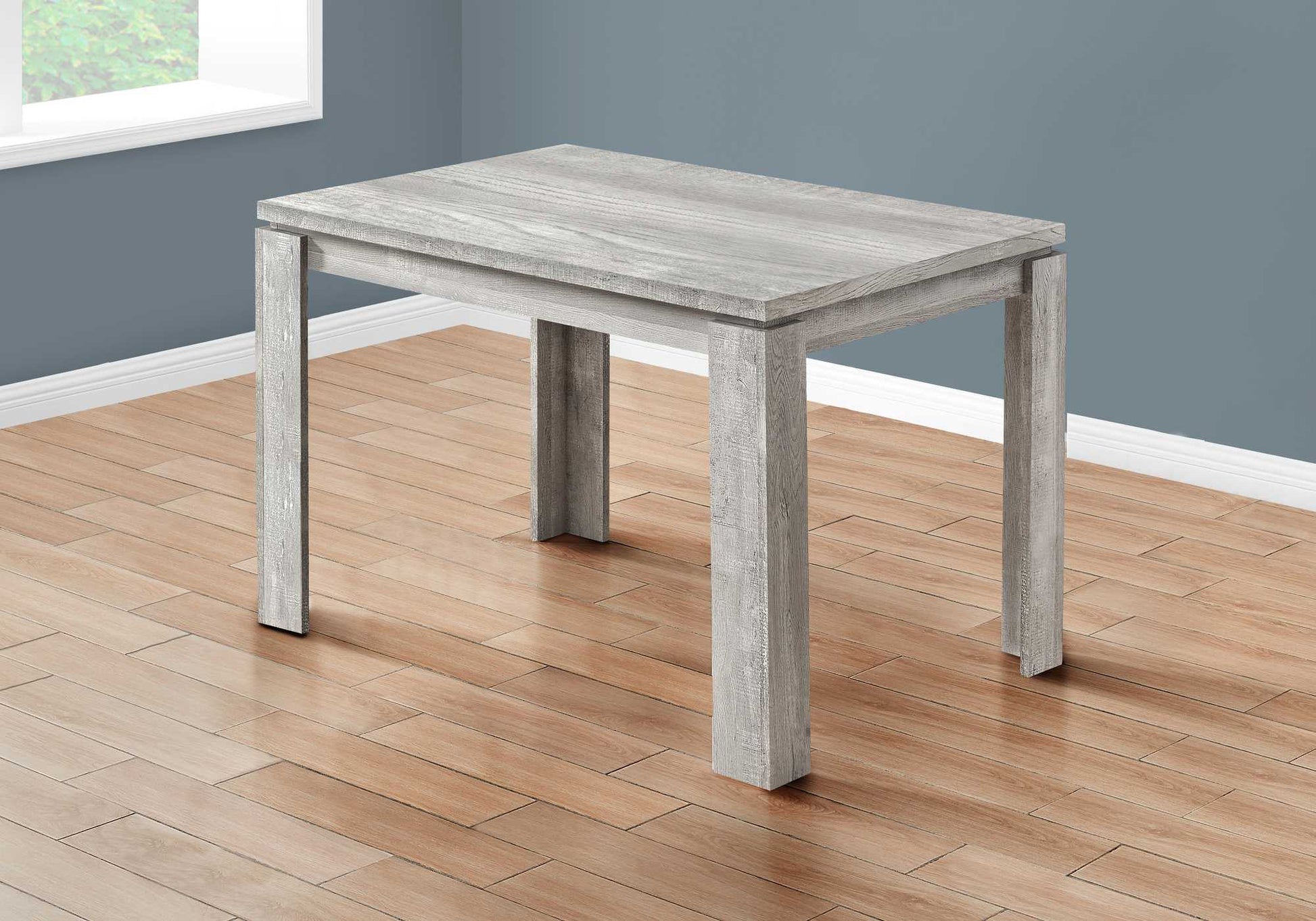 HomeRoots 48" x 32" x 30.5 " Grey Reclaimed Wood-Look Dining Table
