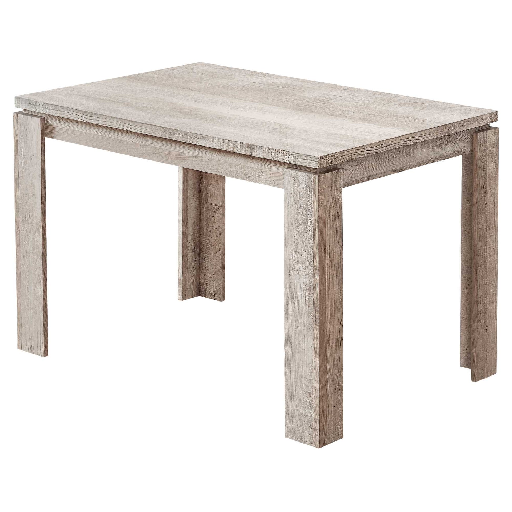 HomeRoots 48" x 32" x 30.5 " Taupe Reclaimed Wood-Look Dining Table