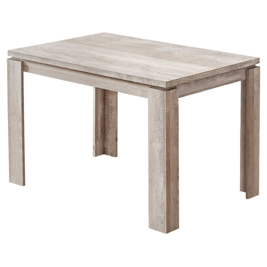 HomeRoots 48" x 32" x 30.5 " Taupe Reclaimed Wood-Look Dining Table
