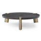 HomeRoots 48 x 48 x 13 Wenge Veneer Stainless Steel Coffee Table