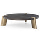 HomeRoots 48 x 48 x 13 Wenge Veneer Stainless Steel Coffee Table