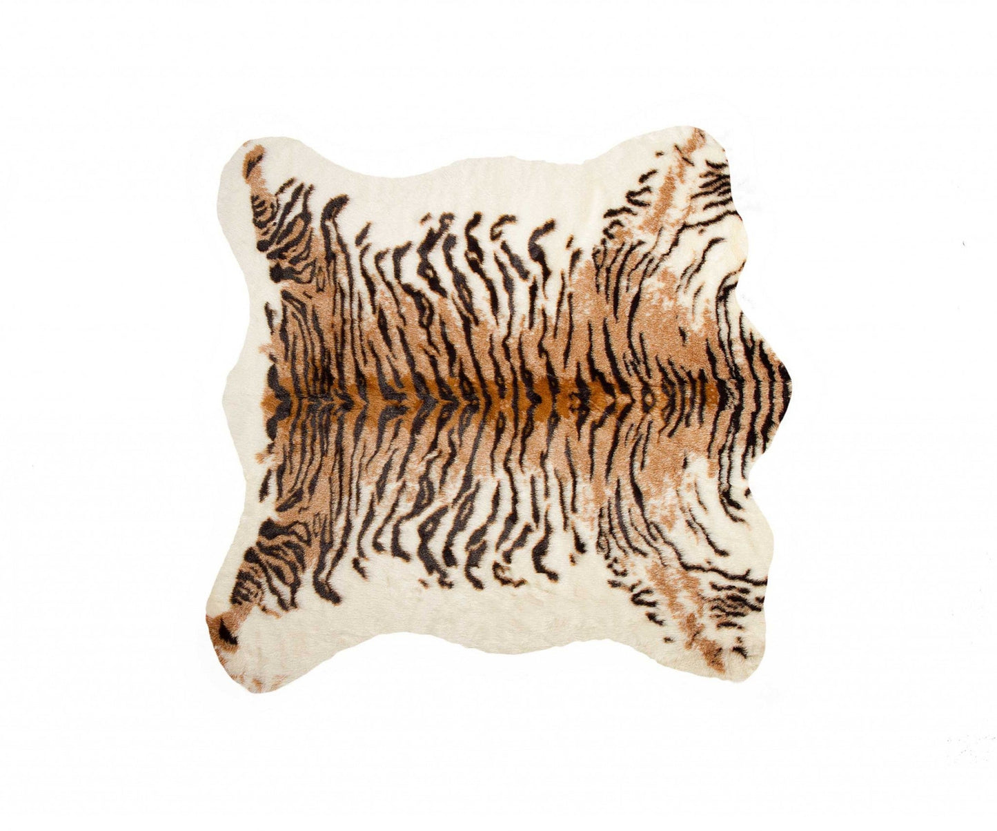 HomeRoots 4.25' x 5' Tiger Faux Hide Rug