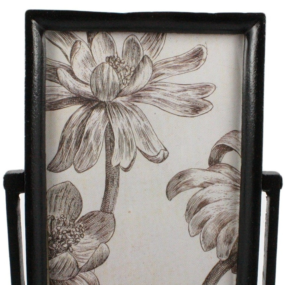 HomeRoots 4x6 Black Metal Pedestal Frame