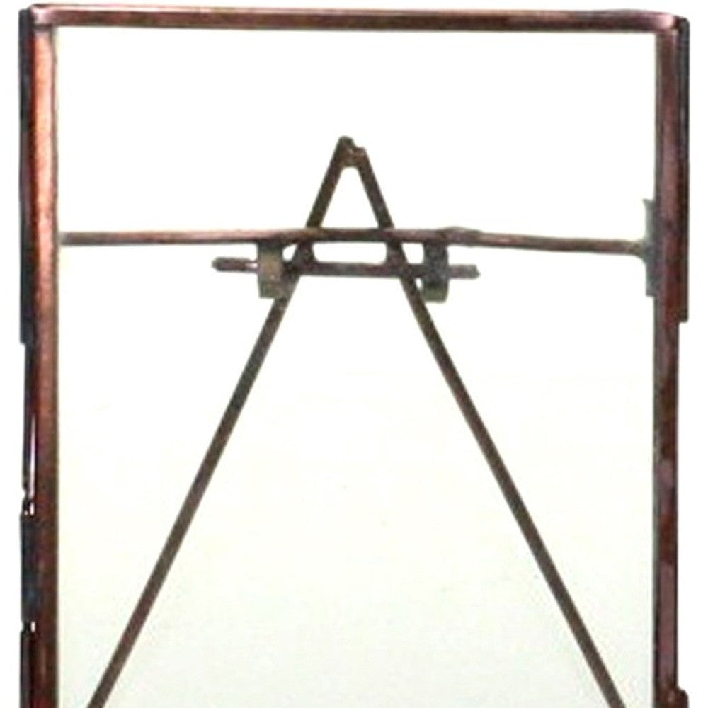 HomeRoots 4x6 Bronze Metal Vertical Glass Frame