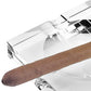 HomeRoots 5" Hand Crafted Square Crystal Cigar Ash Tray in Clear Finish