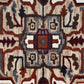HomeRoots 5' Maroon and Gray Medallion Area Rug