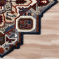 HomeRoots 5' Maroon and Gray Medallion Area Rug