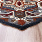 HomeRoots 5' Maroon and Gray Medallion Area Rug