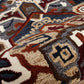 HomeRoots 5' Maroon and Gray Medallion Area Rug