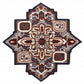 HomeRoots 5' Maroon and Gray Medallion Area Rug