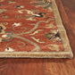 HomeRoots 5' Round Blue or Sage Tropical Leaves Indoor Area Rug