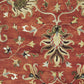 HomeRoots 5' Round Blue or Sage Tropical Leaves Indoor Area Rug