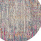 HomeRoots 5' Round Ivory Abstract Striations Area Rug