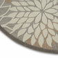 HomeRoots 5’ Round Natural and Gray Indoor Outdoor Area Rug