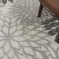HomeRoots 5' Round Silver and Gray Indoor Outdoor Area Rug