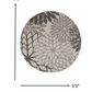 HomeRoots 5' Round Silver and Gray Indoor Outdoor Area Rug
