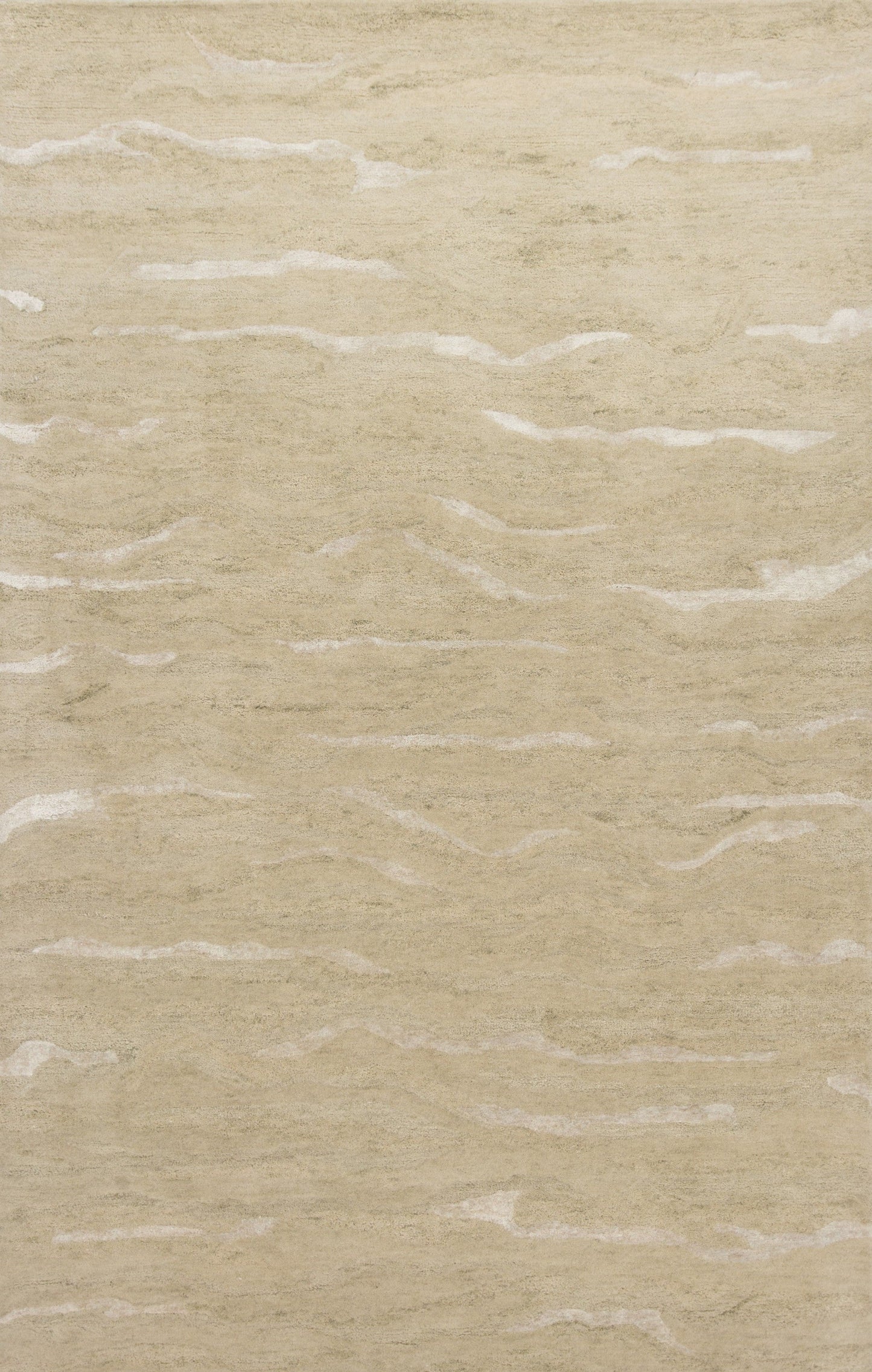 HomeRoots 5 x 7' Beige Hand Tufted Abstract Indoor Area Rug