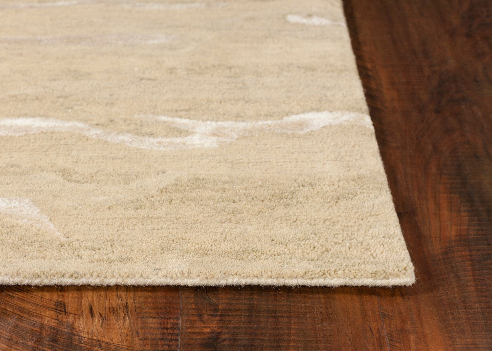 HomeRoots 5 x 7' Beige Hand Tufted Abstract Indoor Area Rug