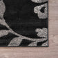 HomeRoots 5’ x 7’ Black Filigree Vines Area Rug
