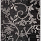 HomeRoots 5’ x 7’ Black Filigree Vines Area Rug
