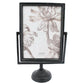 HomeRoots 5 x 7 Black Metal Vertical Pedestal Frame